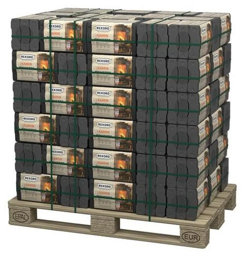 Rekord Braunkohle Kaminbriketts 900 kg – Volle Palette | Brikettsdirekt